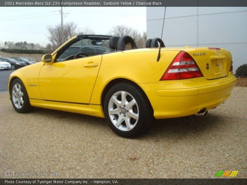 Sunburst Yellow / Charcoal Black 2001 Mercedes-Benz SLK 230 Kompressor Roadster
