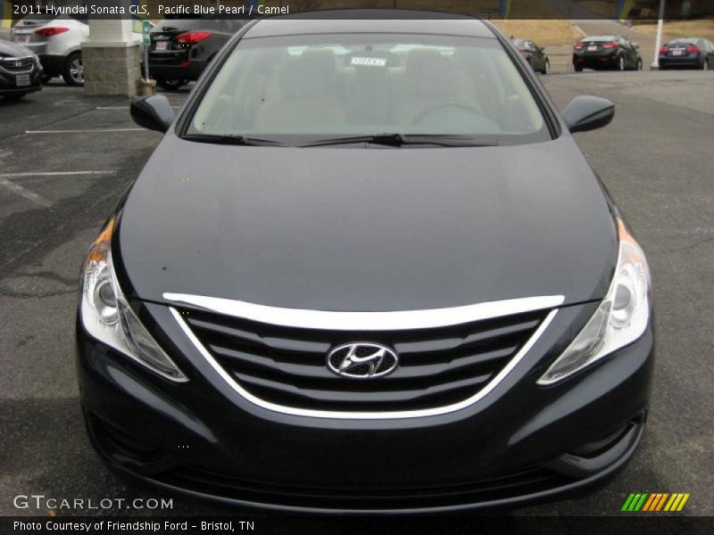 Pacific Blue Pearl / Camel 2011 Hyundai Sonata GLS
