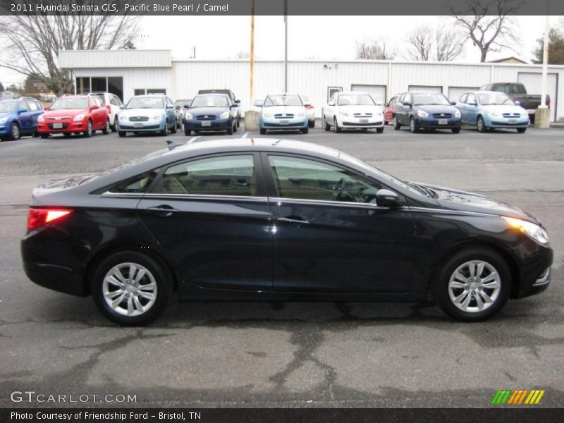 Pacific Blue Pearl / Camel 2011 Hyundai Sonata GLS