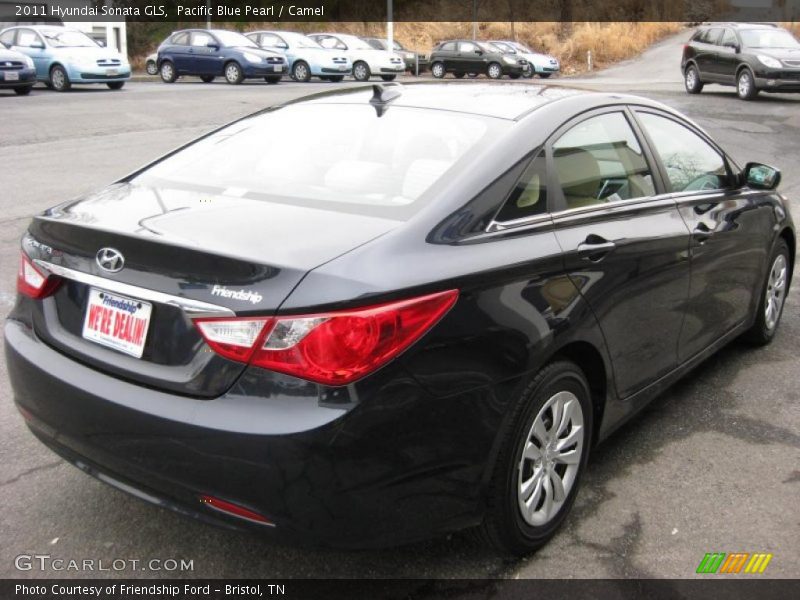 Pacific Blue Pearl / Camel 2011 Hyundai Sonata GLS