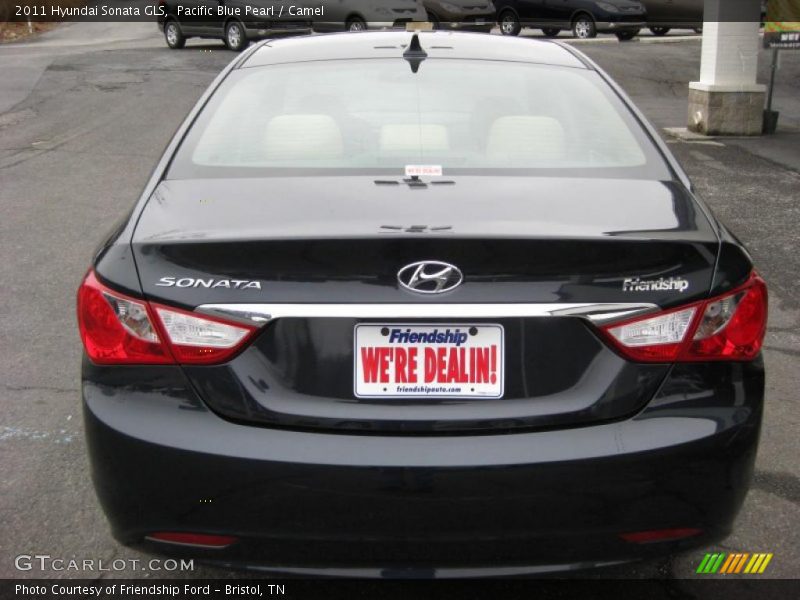 Pacific Blue Pearl / Camel 2011 Hyundai Sonata GLS