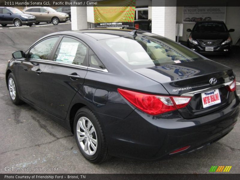 Pacific Blue Pearl / Camel 2011 Hyundai Sonata GLS