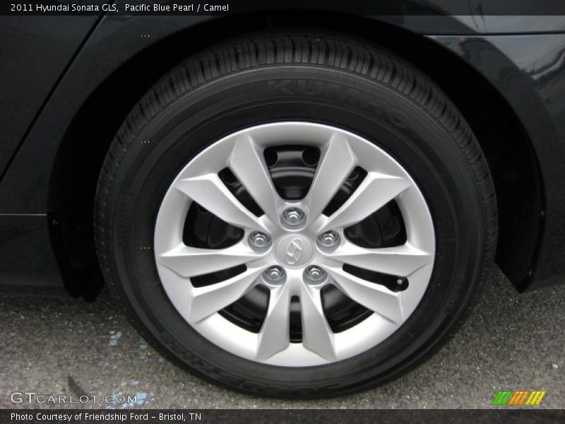 Pacific Blue Pearl / Camel 2011 Hyundai Sonata GLS