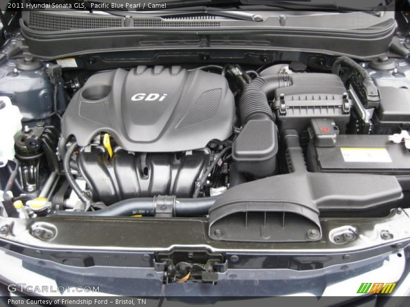 Pacific Blue Pearl / Camel 2011 Hyundai Sonata GLS