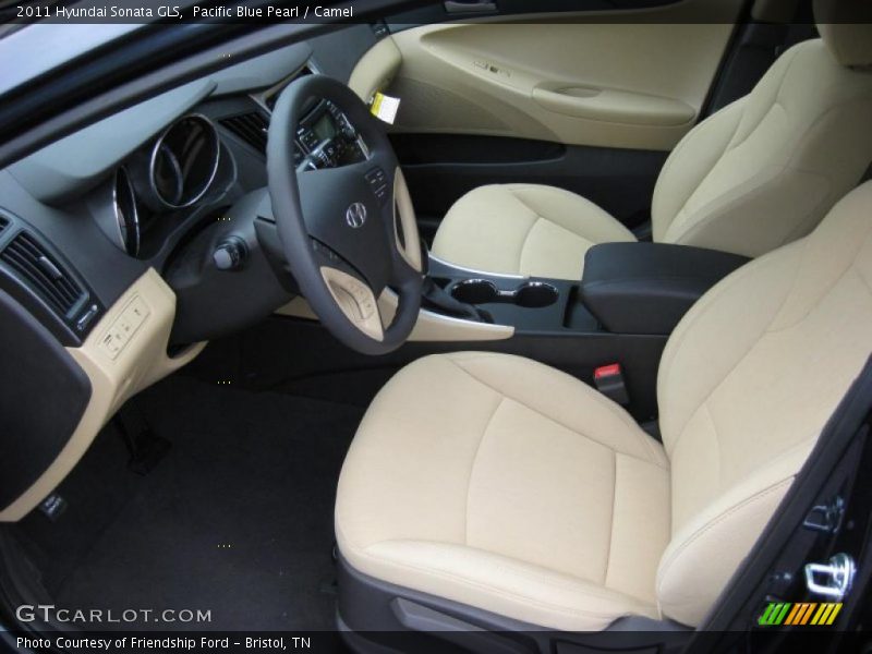 Pacific Blue Pearl / Camel 2011 Hyundai Sonata GLS