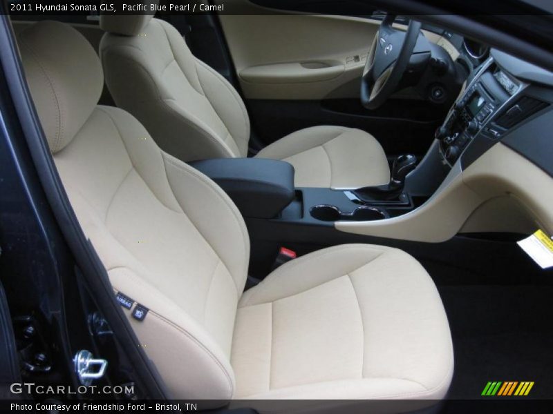 Pacific Blue Pearl / Camel 2011 Hyundai Sonata GLS