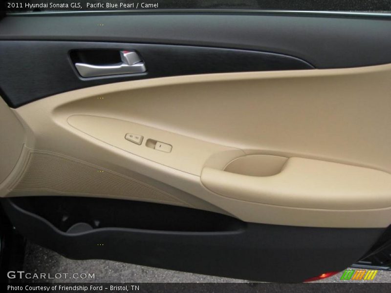 Pacific Blue Pearl / Camel 2011 Hyundai Sonata GLS