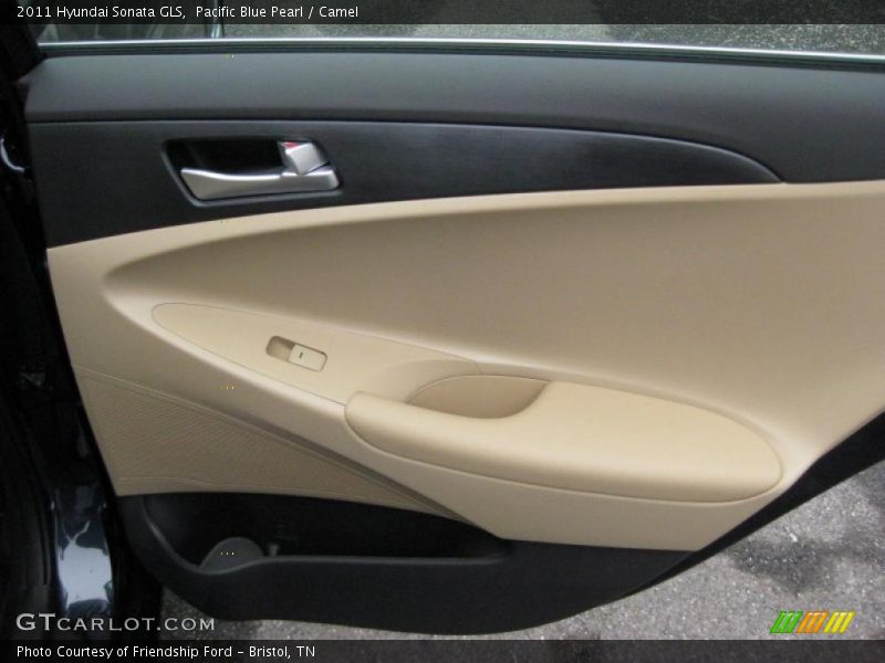 Pacific Blue Pearl / Camel 2011 Hyundai Sonata GLS