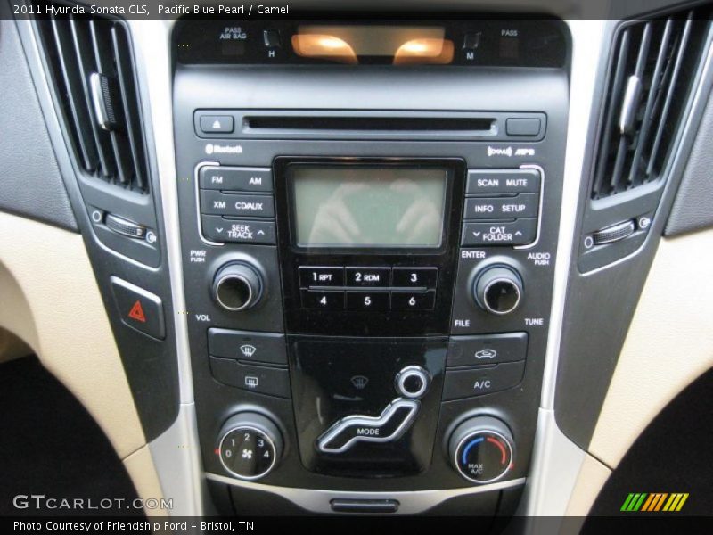 Pacific Blue Pearl / Camel 2011 Hyundai Sonata GLS