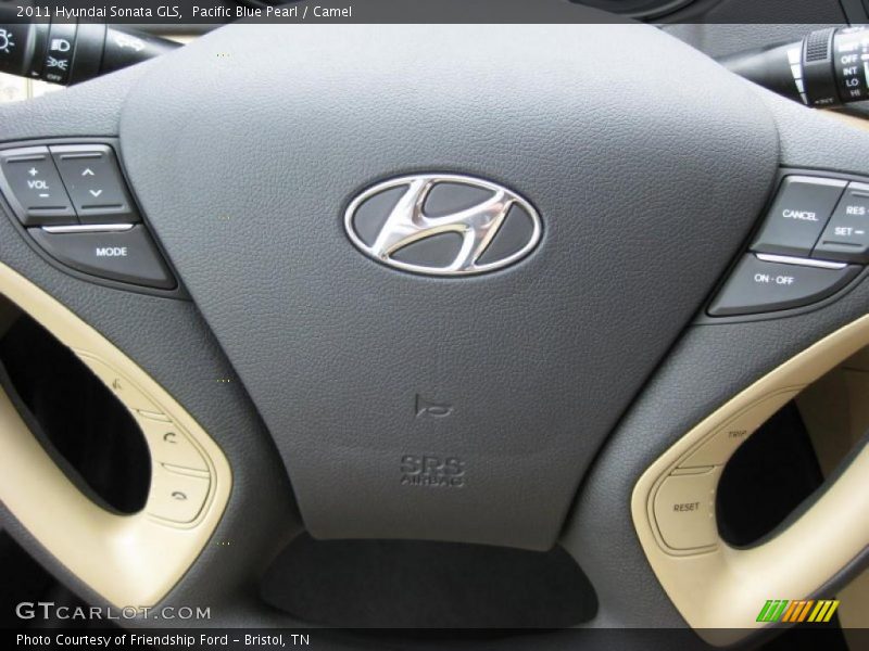 Pacific Blue Pearl / Camel 2011 Hyundai Sonata GLS