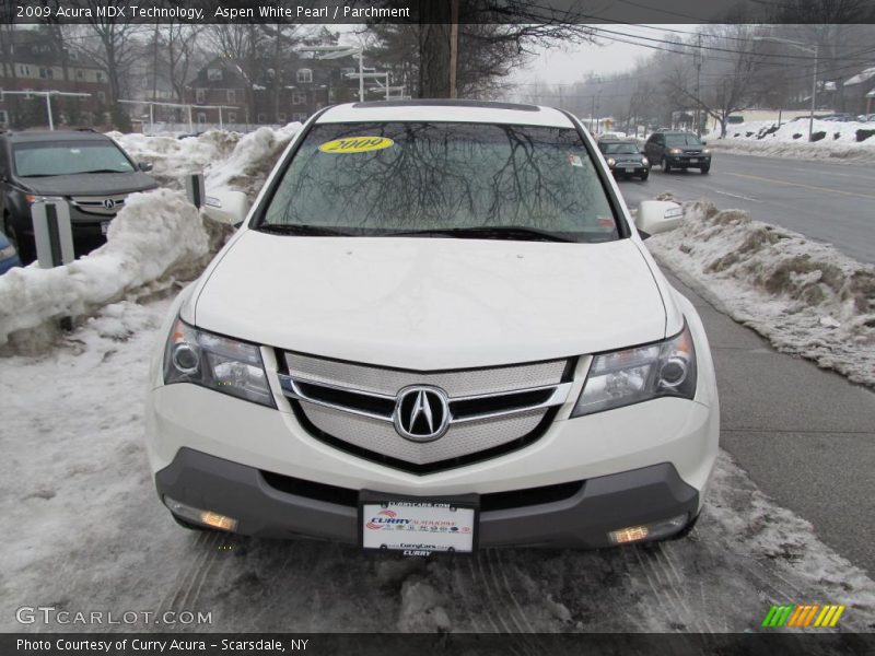 Aspen White Pearl / Parchment 2009 Acura MDX Technology