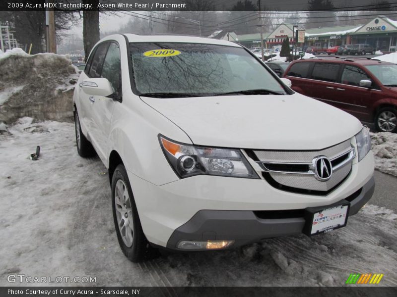 Aspen White Pearl / Parchment 2009 Acura MDX Technology