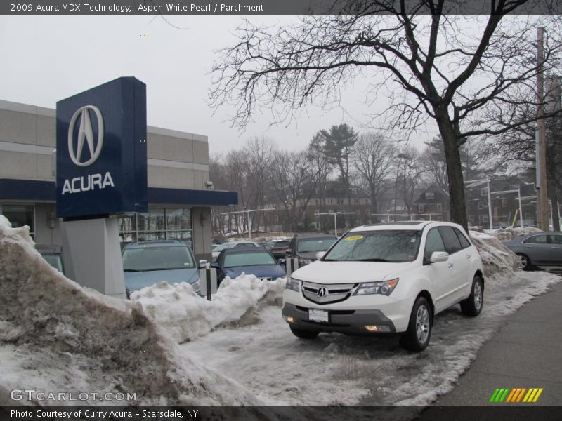 Aspen White Pearl / Parchment 2009 Acura MDX Technology