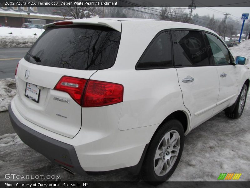 Aspen White Pearl / Parchment 2009 Acura MDX Technology