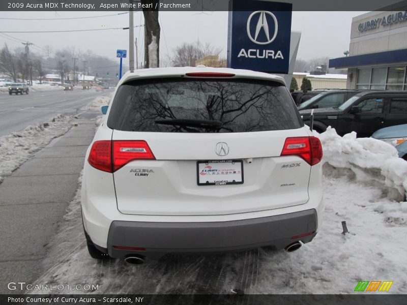 Aspen White Pearl / Parchment 2009 Acura MDX Technology