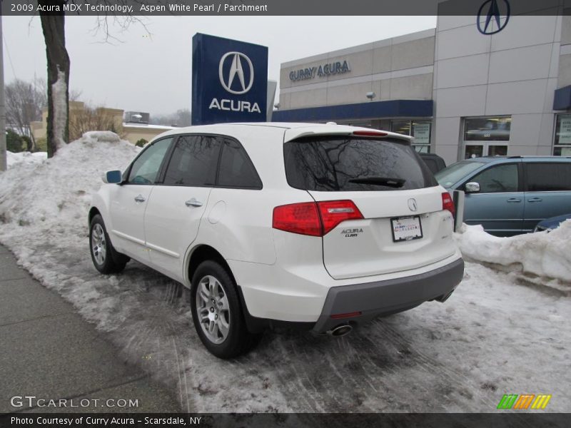 Aspen White Pearl / Parchment 2009 Acura MDX Technology