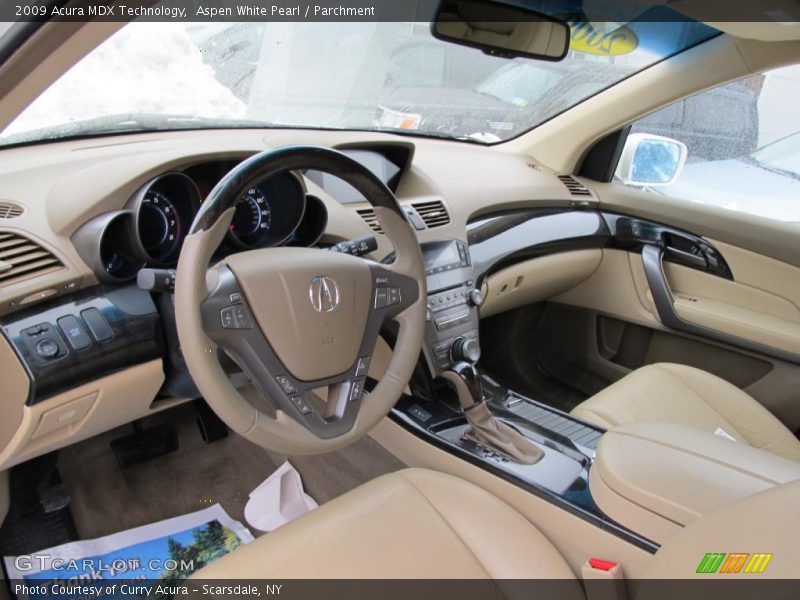 Aspen White Pearl / Parchment 2009 Acura MDX Technology