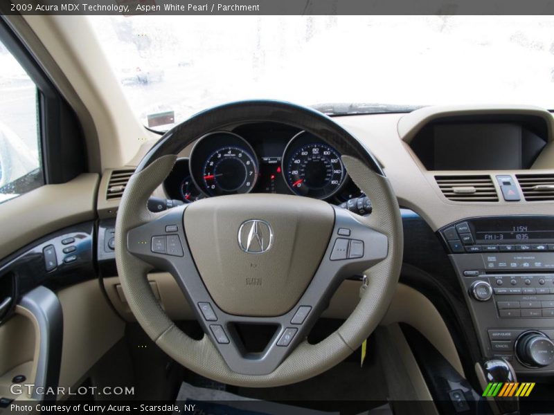 Aspen White Pearl / Parchment 2009 Acura MDX Technology