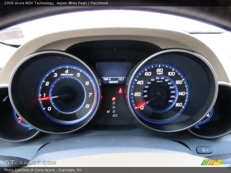 Aspen White Pearl / Parchment 2009 Acura MDX Technology
