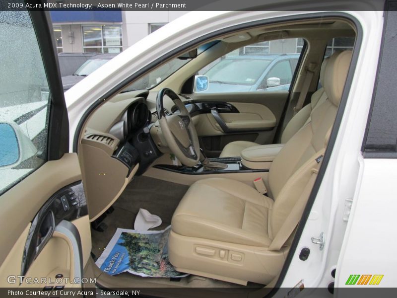 Aspen White Pearl / Parchment 2009 Acura MDX Technology