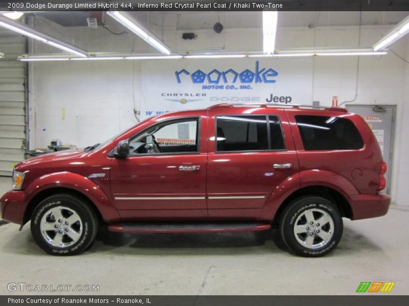 Inferno Red Crystal Pearl Coat / Khaki Two-Tone 2009 Dodge Durango Limited Hybrid 4x4