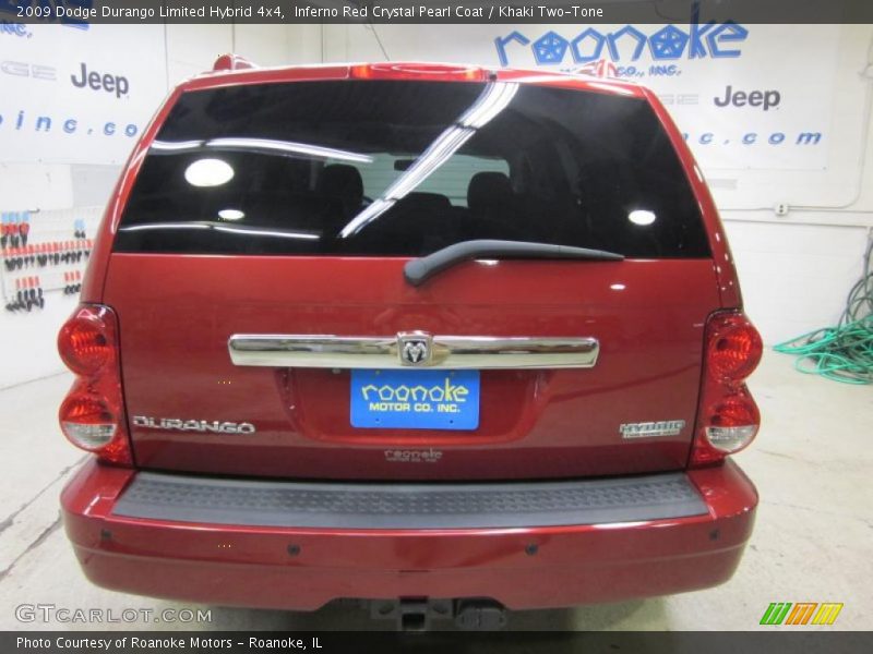 Inferno Red Crystal Pearl Coat / Khaki Two-Tone 2009 Dodge Durango Limited Hybrid 4x4