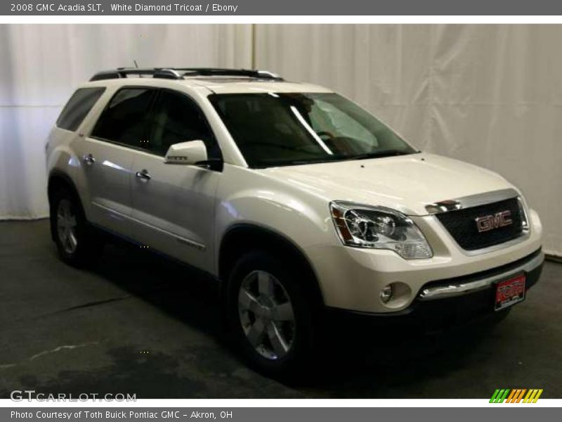 White Diamond Tricoat / Ebony 2008 GMC Acadia SLT
