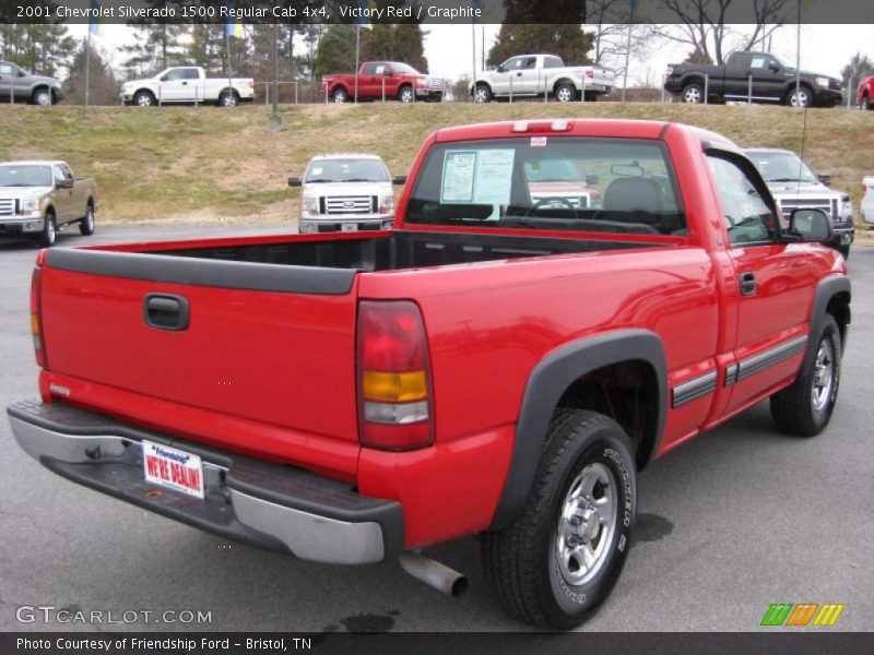 Victory Red / Graphite 2001 Chevrolet Silverado 1500 Regular Cab 4x4