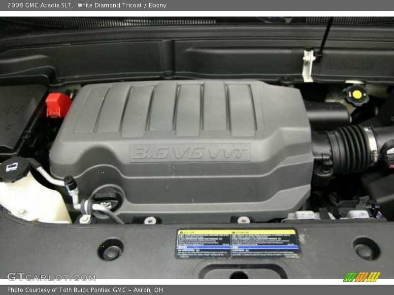 White Diamond Tricoat / Ebony 2008 GMC Acadia SLT