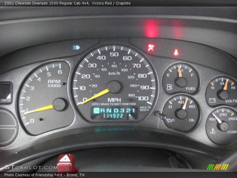  2001 Silverado 1500 Regular Cab 4x4 Regular Cab 4x4 Gauges