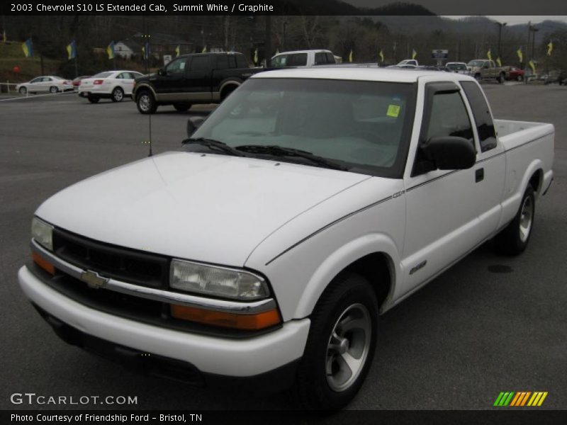 Summit White / Graphite 2003 Chevrolet S10 LS Extended Cab