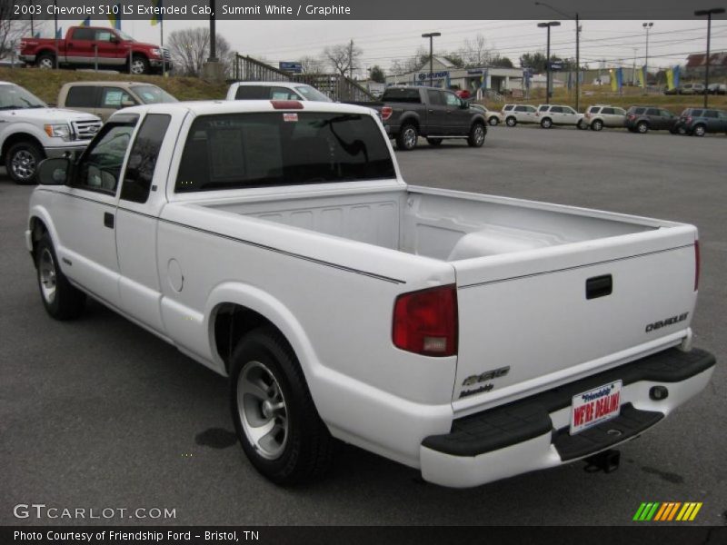 Summit White / Graphite 2003 Chevrolet S10 LS Extended Cab