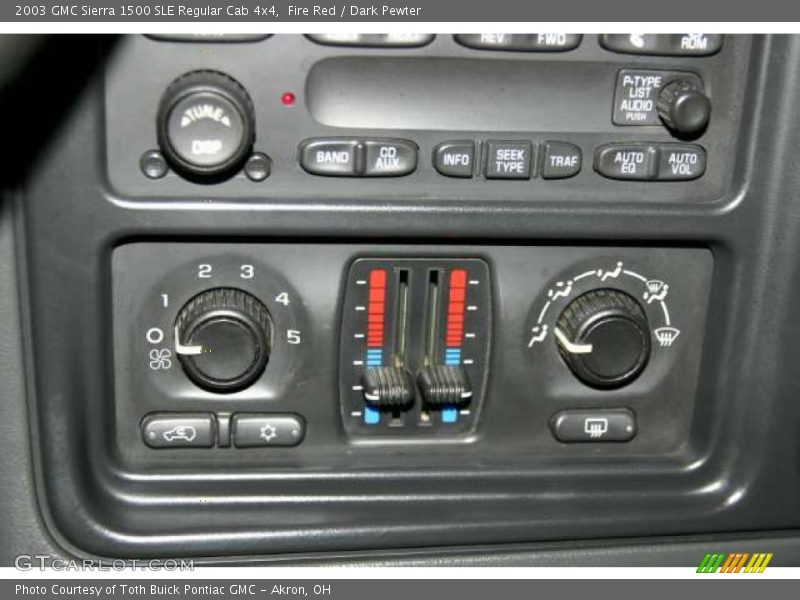 Controls of 2003 Sierra 1500 SLE Regular Cab 4x4