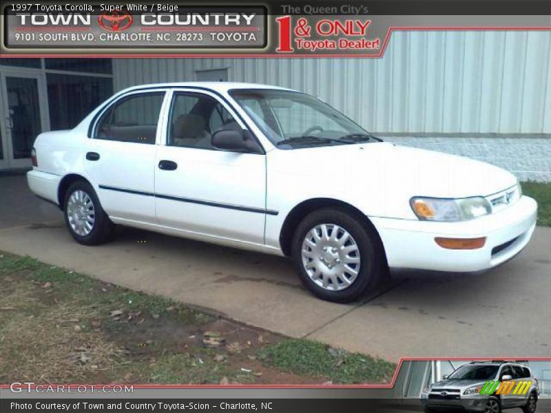 Super White / Beige 1997 Toyota Corolla