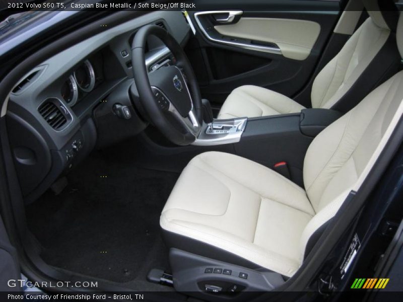  2012 S60 T5 Soft Beige/Off Black Interior