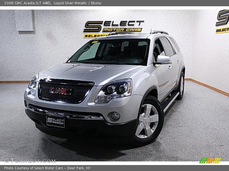 Liquid Silver Metallic / Ebony 2008 GMC Acadia SLT AWD