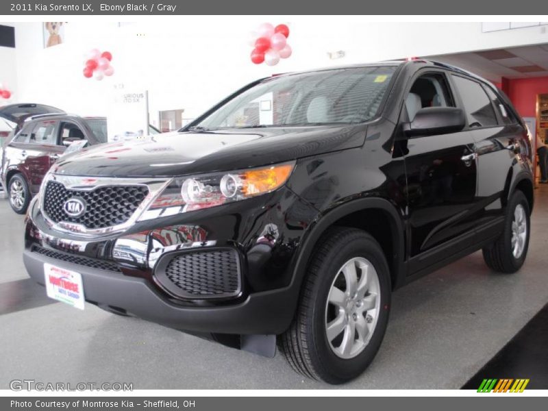 Ebony Black / Gray 2011 Kia Sorento LX