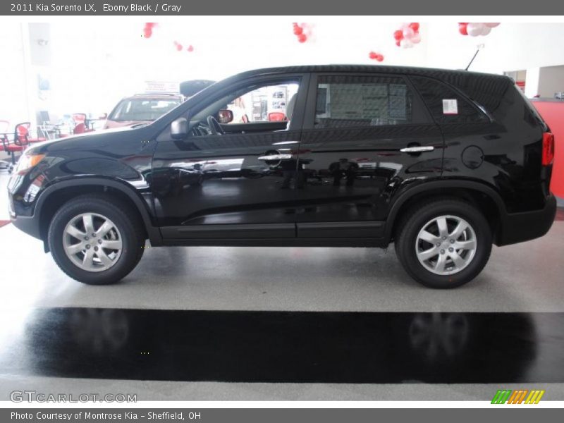 Ebony Black / Gray 2011 Kia Sorento LX