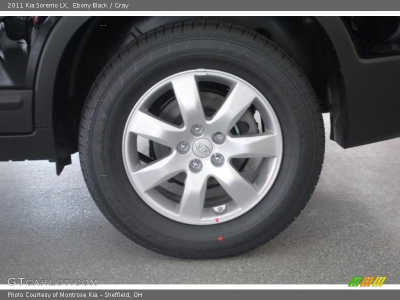 Ebony Black / Gray 2011 Kia Sorento LX