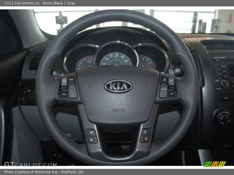 Ebony Black / Gray 2011 Kia Sorento LX