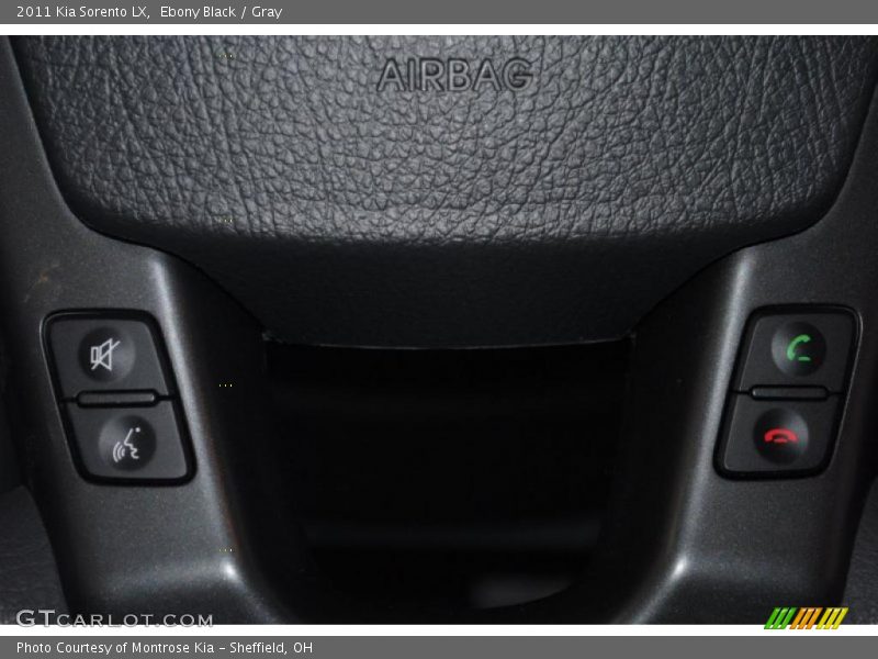 Ebony Black / Gray 2011 Kia Sorento LX