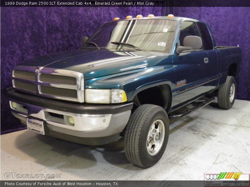 Emerald Green Pearl / Mist Gray 1999 Dodge Ram 2500 SLT Extended Cab 4x4
