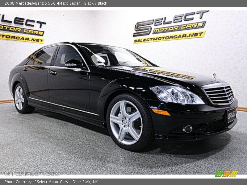 Black / Black 2008 Mercedes-Benz S 550 4Matic Sedan