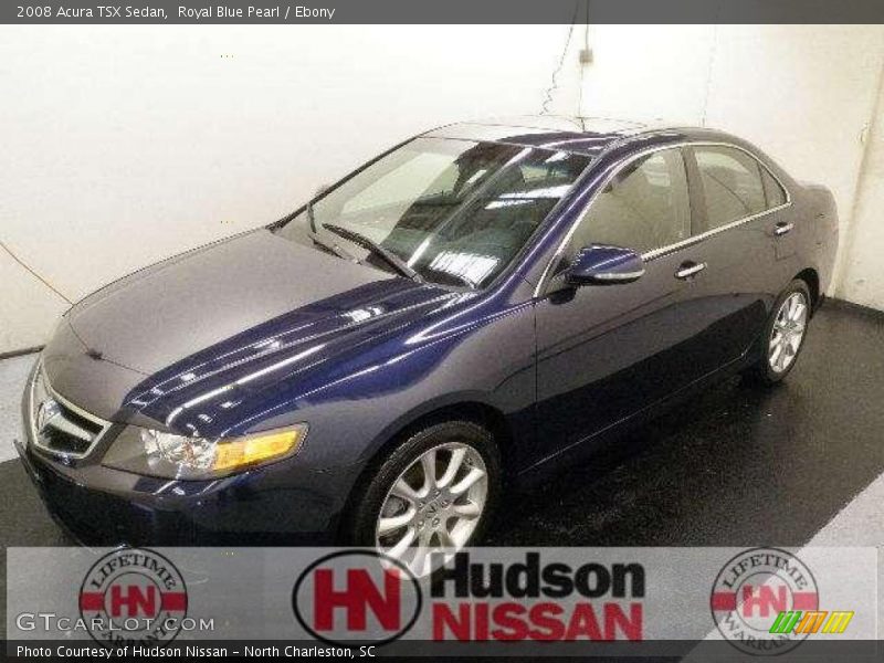 Royal Blue Pearl / Ebony 2008 Acura TSX Sedan