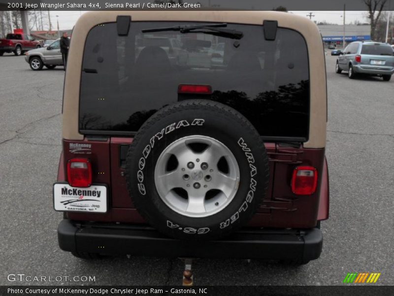 Sienna Pearl / Camel/Dark Green 2001 Jeep Wrangler Sahara 4x4