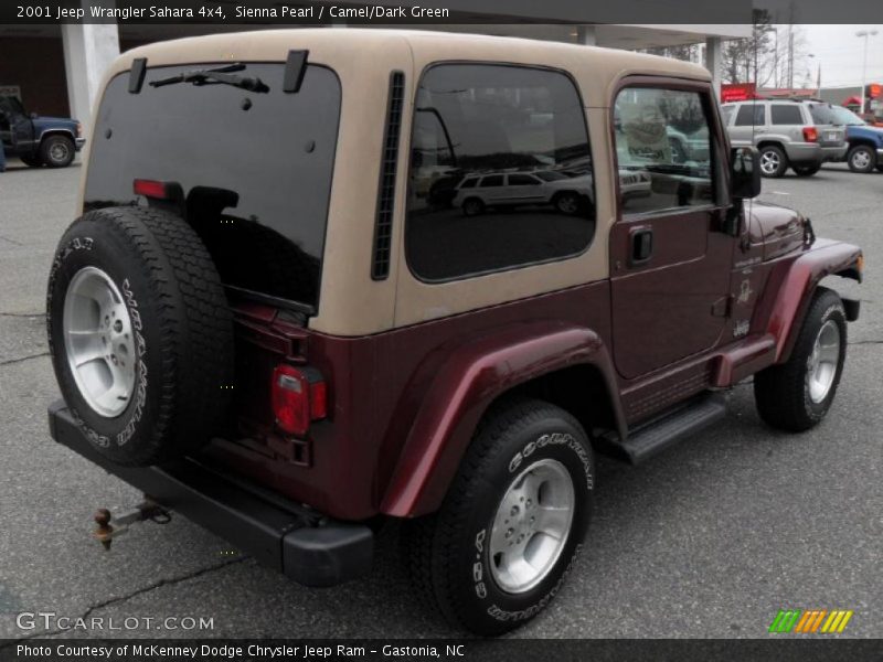 Sienna Pearl / Camel/Dark Green 2001 Jeep Wrangler Sahara 4x4