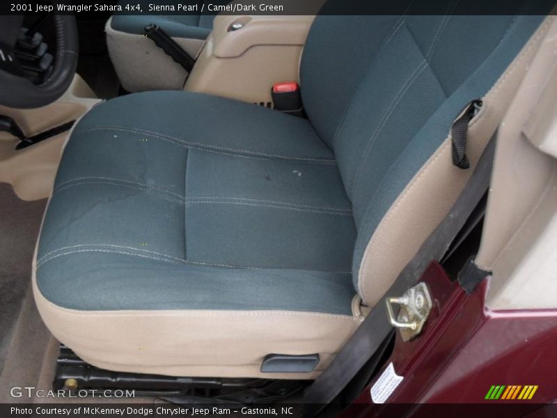 Sienna Pearl / Camel/Dark Green 2001 Jeep Wrangler Sahara 4x4