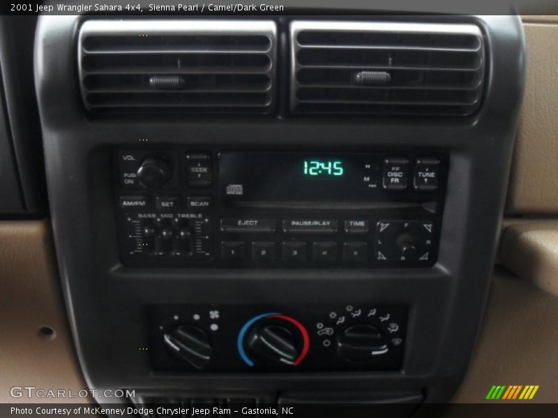 Sienna Pearl / Camel/Dark Green 2001 Jeep Wrangler Sahara 4x4