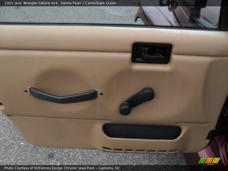 Sienna Pearl / Camel/Dark Green 2001 Jeep Wrangler Sahara 4x4
