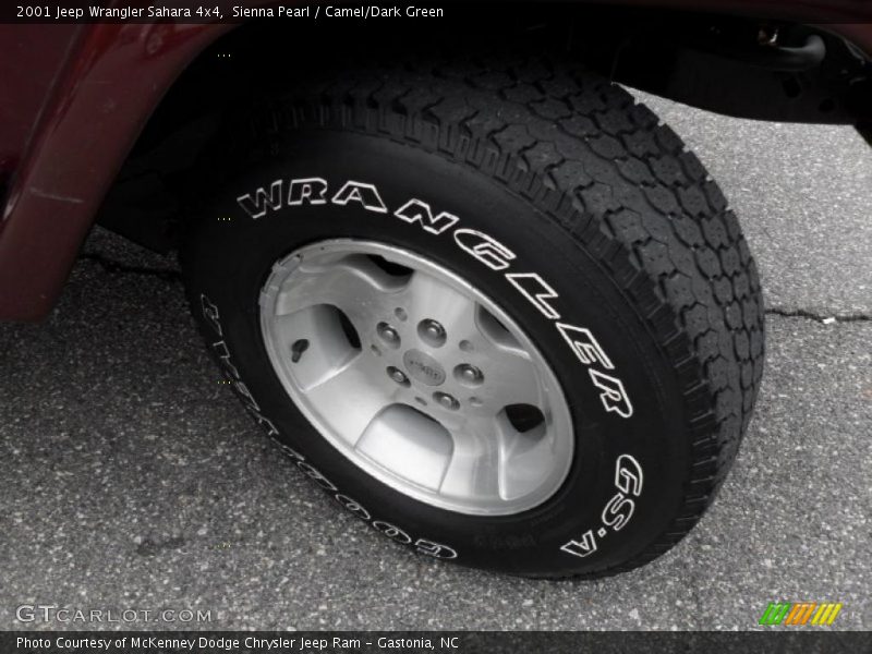 Sienna Pearl / Camel/Dark Green 2001 Jeep Wrangler Sahara 4x4
